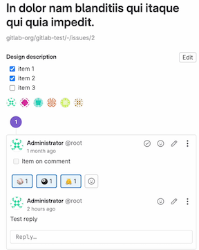 Add emoji reactions to comments on uploaded designs