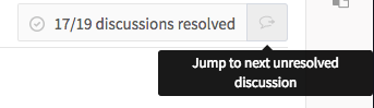 Jump to the next unresolved discussion in GitLab 8.11