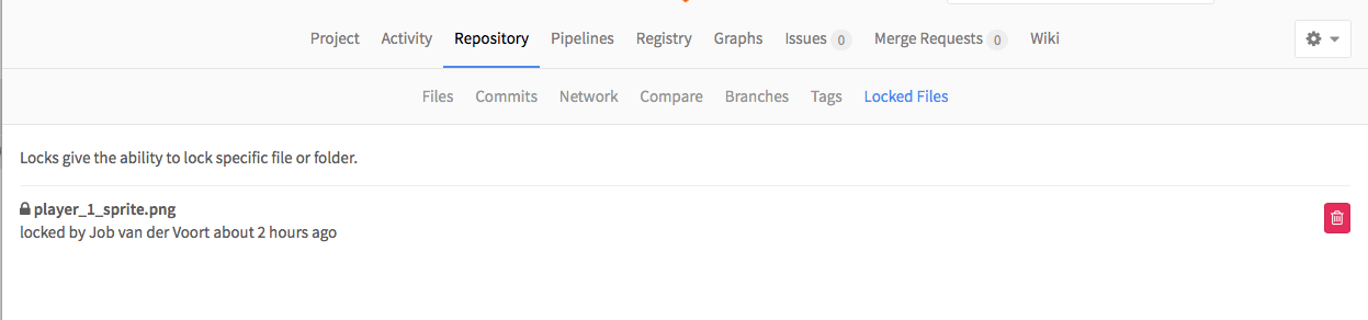Locked files in GitLab 8.9