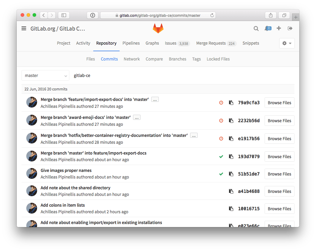 Updated navigation in GitLab 8.9