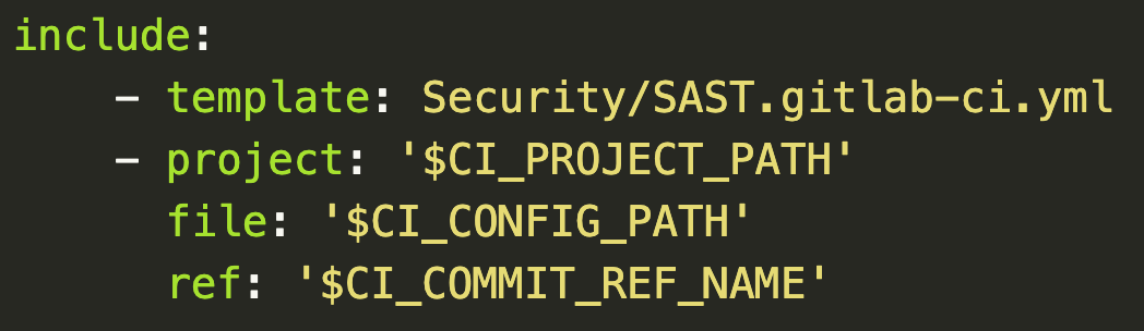 Use CI/CD variables in `include` statements in `.gitlab-ci.yml`