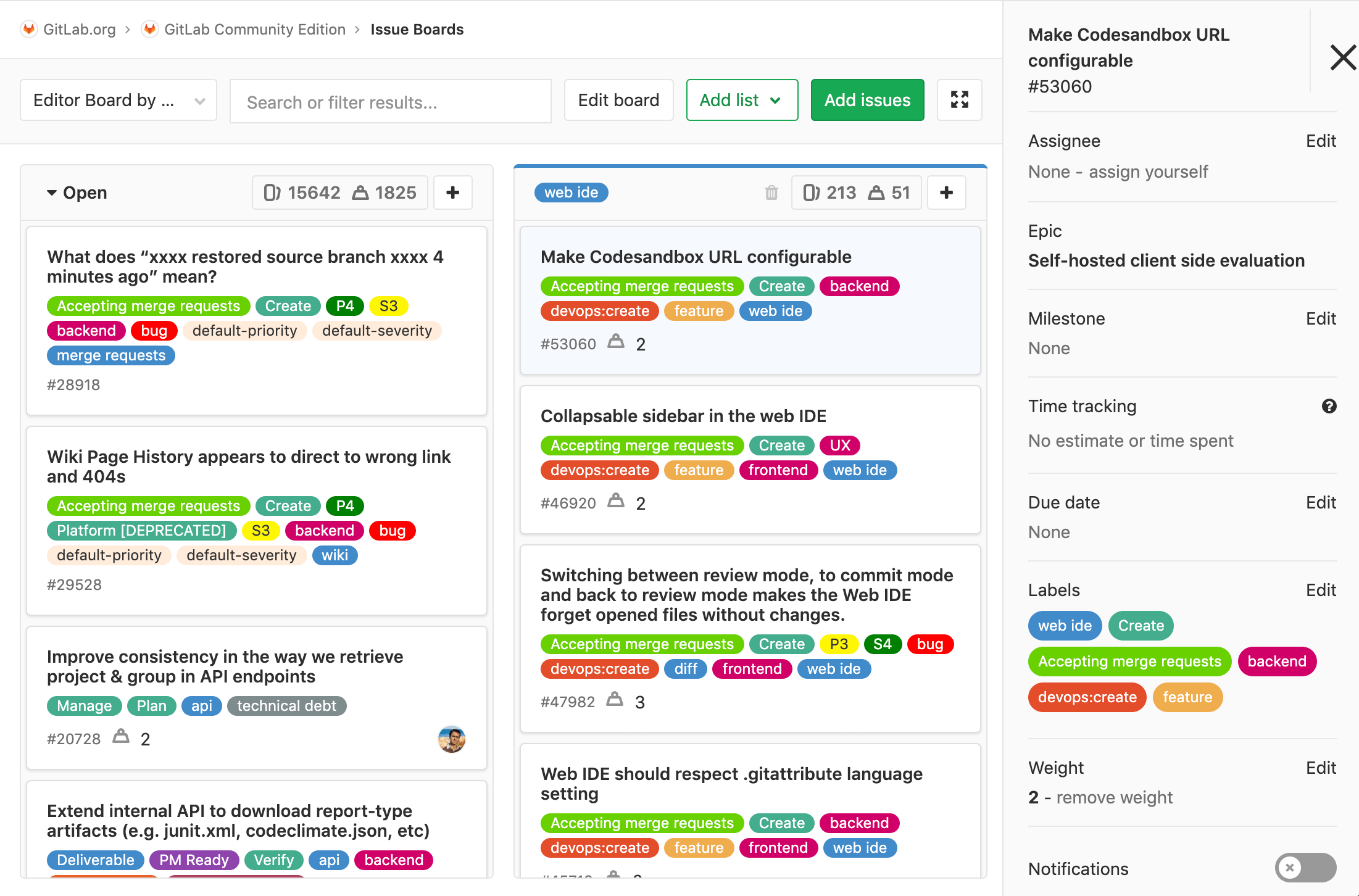 View time tracking in sidebar of board view